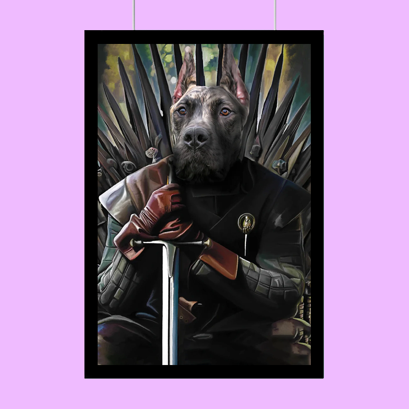 Pet of the King GOT Portrait - Custom Pet Portrait